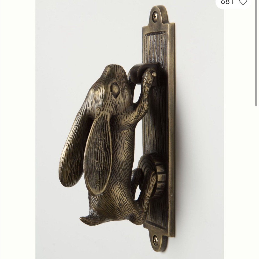 Anthropologie Swinging Hare Door Knocker